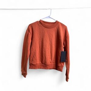 90 Degree by Reflex Sweatshirt Small Brown Crewneck Pullover NWT MSRP $68